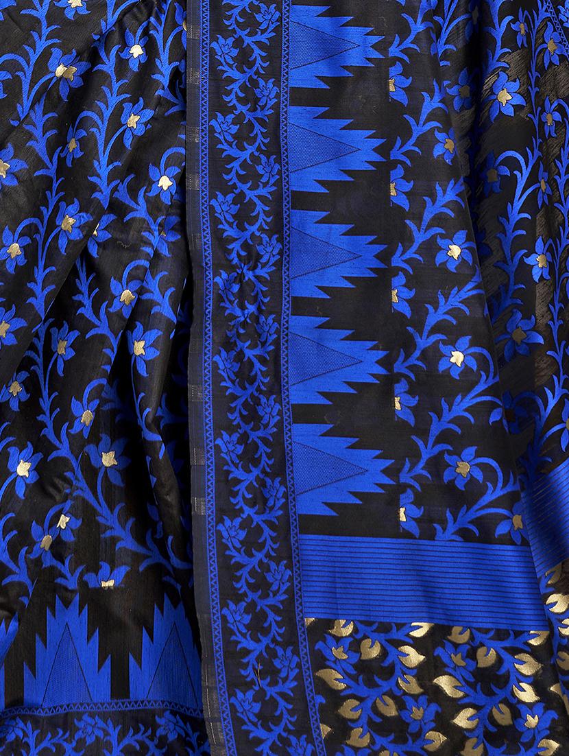 self design woven saree with blouse - 17396894 - Zoom Image - 2