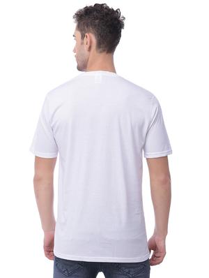 white chest print t-shirt - 17397020 - Standard Image - 2