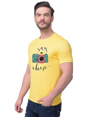 yellow chest print t-shirt - 17397021 - Standard Image - 2