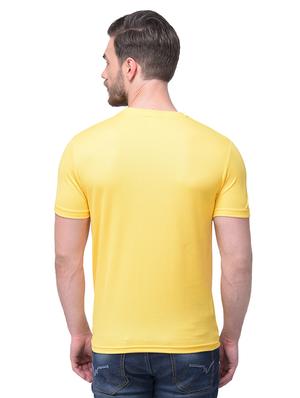 yellow chest print t-shirt - 17397021 - Standard Image - 3