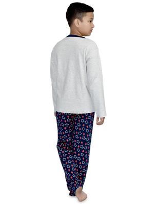 grey cotton pyjama set nightwear - 17397089 - Standard Image - 3