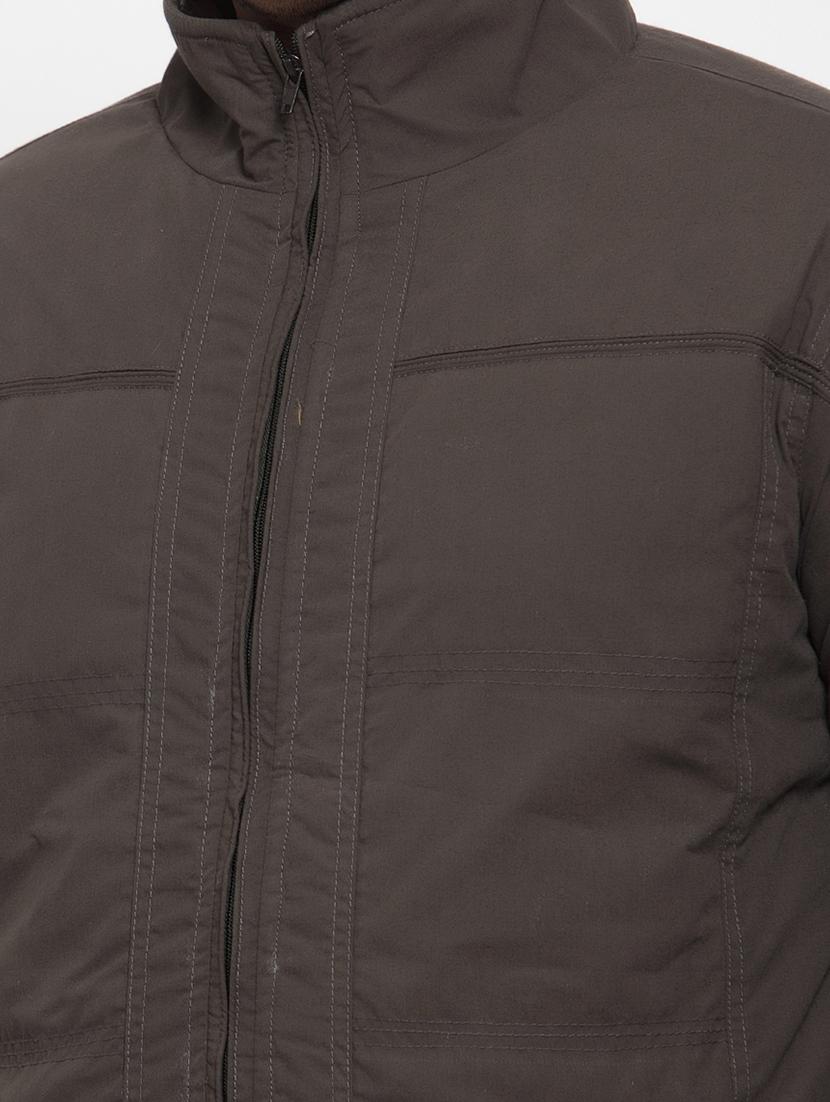plus size olive green solid casual jacket - 17397115 - Zoom Image - 5