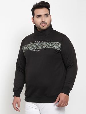 plus size black printed cut & sew sweatshirt - 17397120 - Standard Image - 2