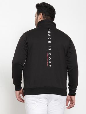 plus size black printed cut & sew sweatshirt - 17397120 - Standard Image - 3