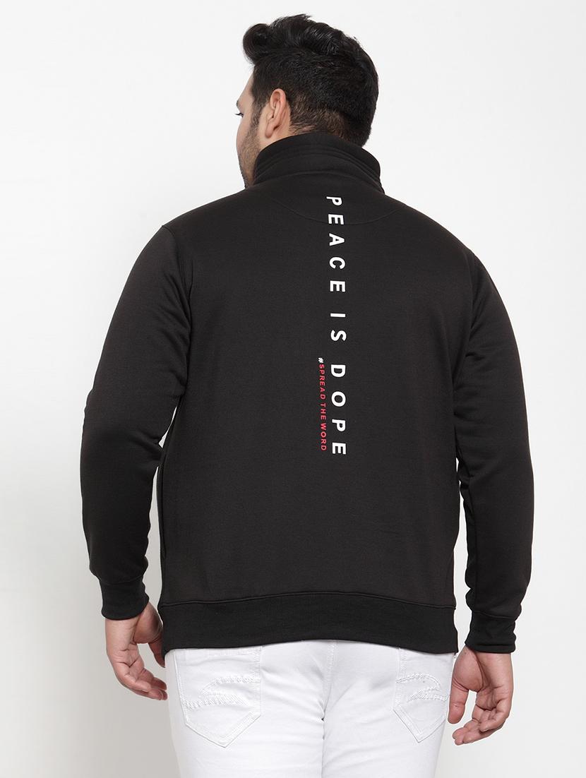 plus size black printed cut & sew sweatshirt - 17397120 - Zoom Image - 3