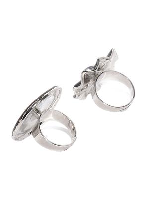 silver metal hand ring - 17397161 - Standard Image - 2