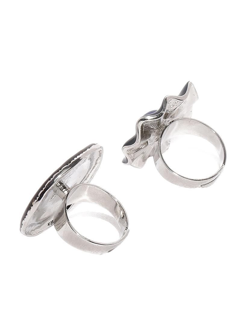 silver metal hand ring - 17397161 - Zoom Image - 2