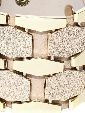 beige metal cuffs bracelet - 17397173 - Standard Image - 5