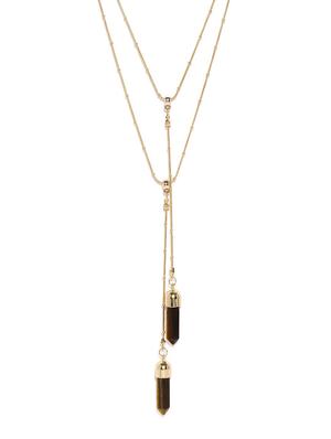 brown metal chain necklace - 17397192 - Standard Image - 2