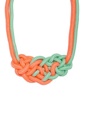 green metal long necklace - 17397195 - Standard Image - 2