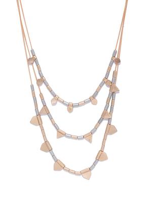 gold metal long necklace - 17397201 - Standard Image - 2