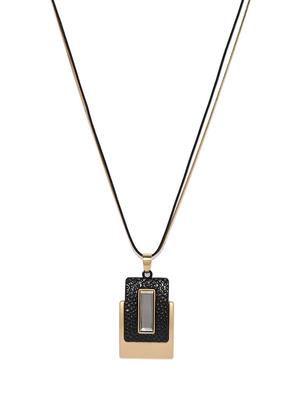 black metal long necklace - 17397222 - Standard Image - 2