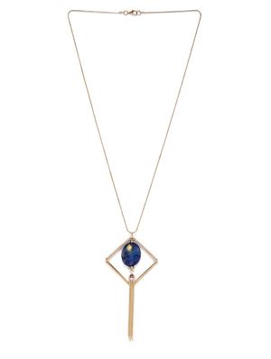 blue metal long necklace - 17397262 - Standard Image - 2