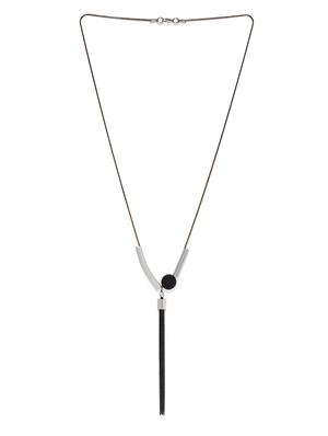 black metal long necklace - 17397271 - Standard Image - 2