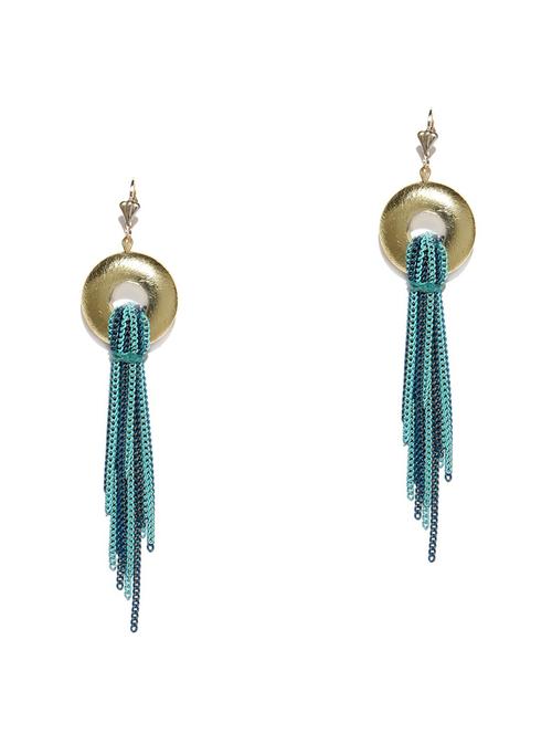 blue metal drop earring - 17397489 - Standard Image - 1