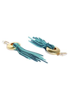 blue metal drop earring - 17397489 - Standard Image - 2