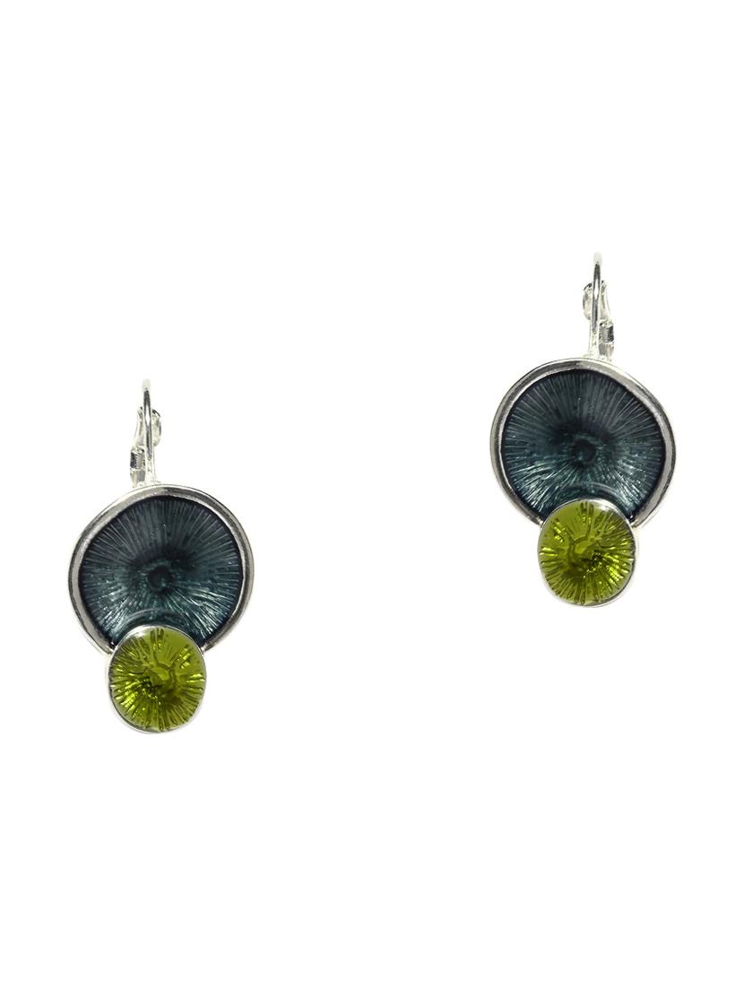 green metal drop earring - 17397497 - Zoom Image - 1