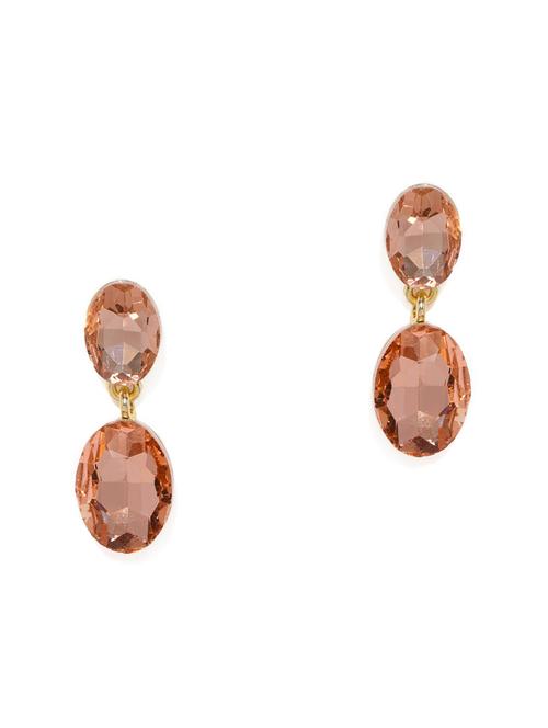 pink metal drop earring - 17397507 - Standard Image - 1