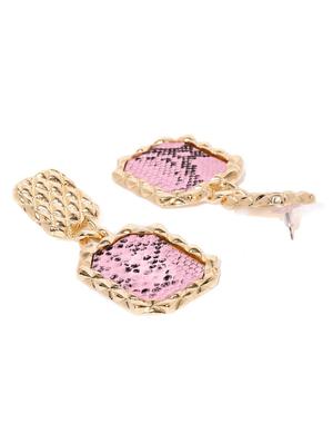 pink metal drop earring - 17397511 - Standard Image - 2