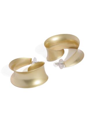 gold metal hoop earring - 17397512 - Standard Image - 2