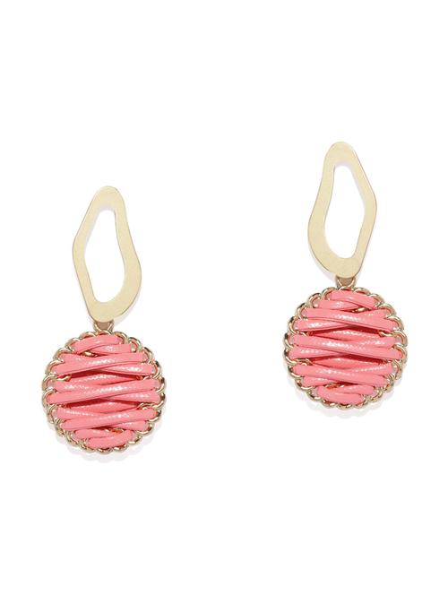 pink metal drop earring - 17397521 - Standard Image - 1