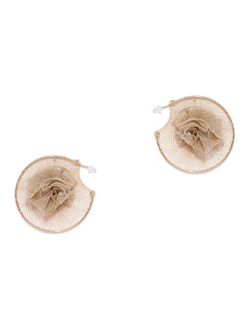 beige metal drop earring - 17397543 - Standard Image - 1