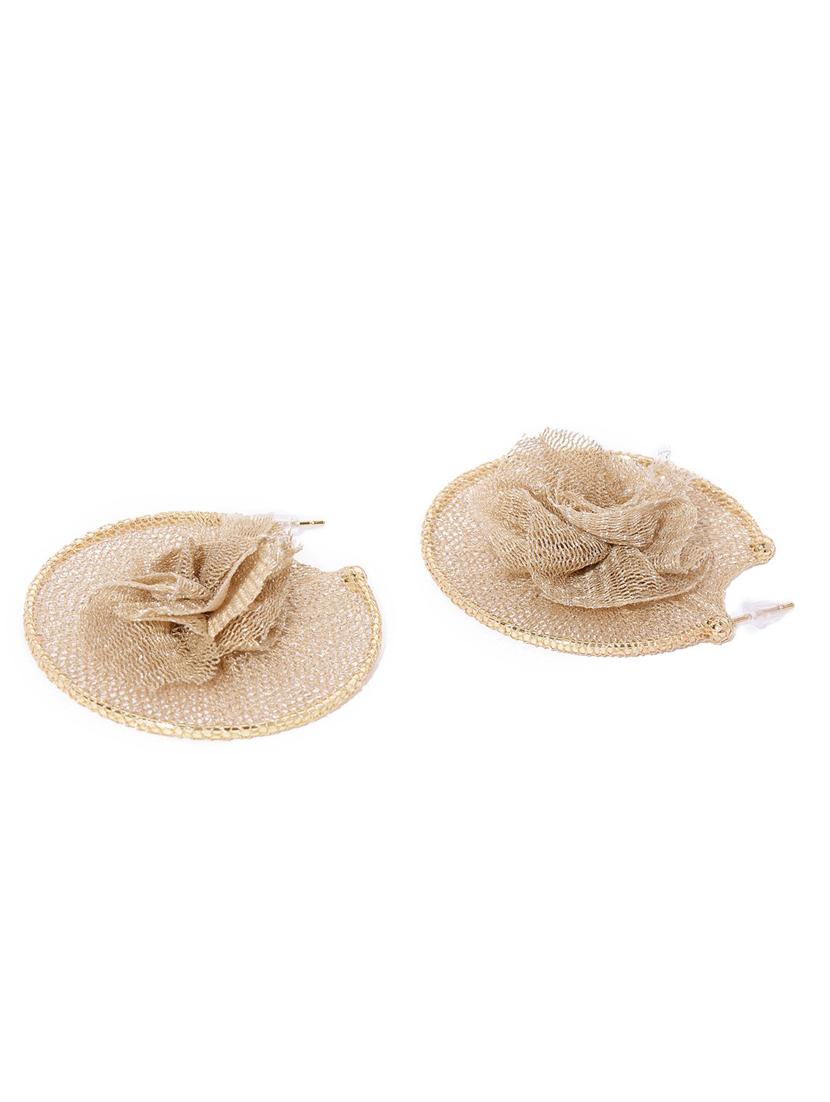 beige metal drop earring - 17397543 - Zoom Image - 2