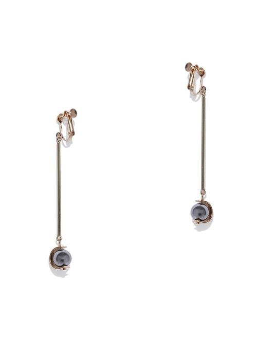 grey metal drop earring - 17397549 - Standard Image - 1