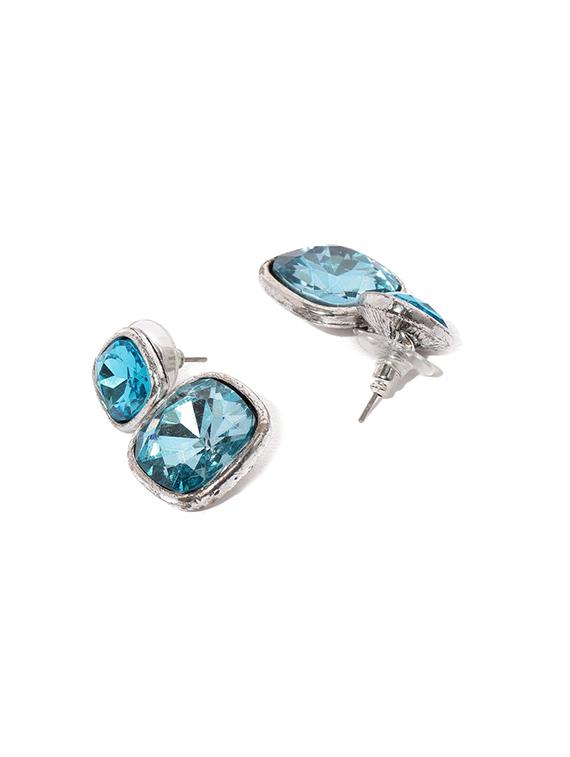blue metal drop earring - 17397566 - Zoom Image - 2