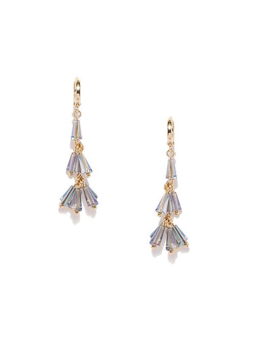 white colored metal drop earring - 17397571 - Standard Image - 1