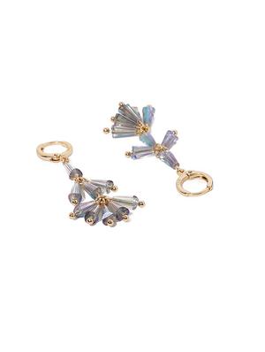 white colored metal drop earring - 17397571 - Standard Image - 2