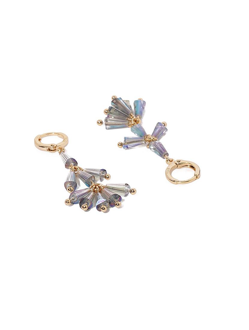 white colored metal drop earring - 17397571 - Zoom Image - 2