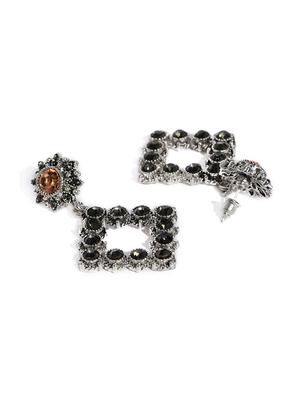 grey metal drop earring - 17397584 - Standard Image - 2