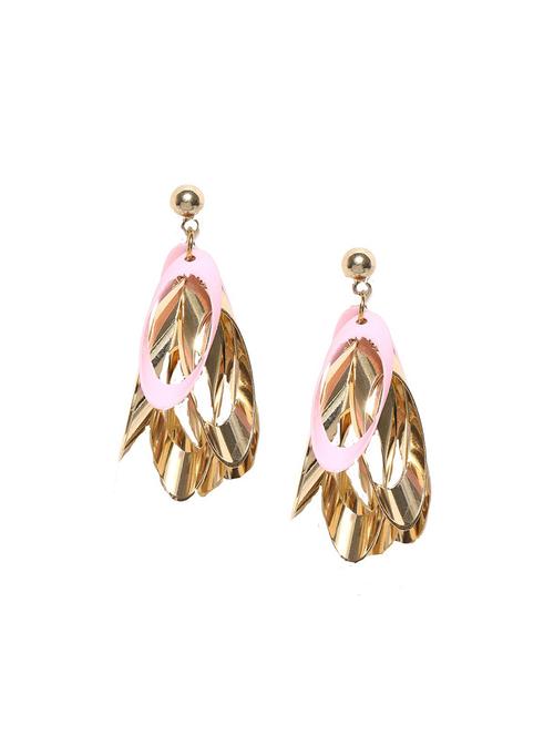 pink metal drop earring - 17397588 - Standard Image - 1