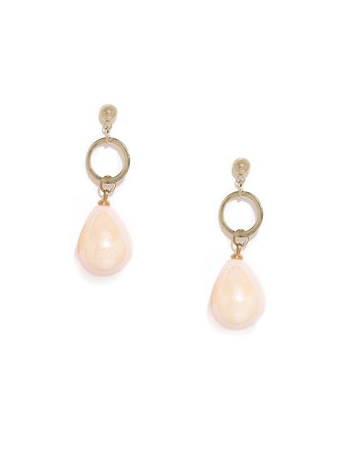 gold metal drop earring - 17397592 - Standard Image - 1