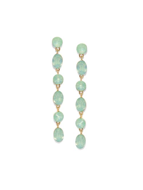 gold metal drop earring - 17397665 - Standard Image - 1
