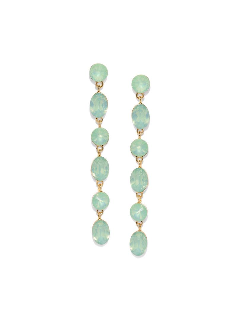 gold metal drop earring - 17397665 - Zoom Image - 1