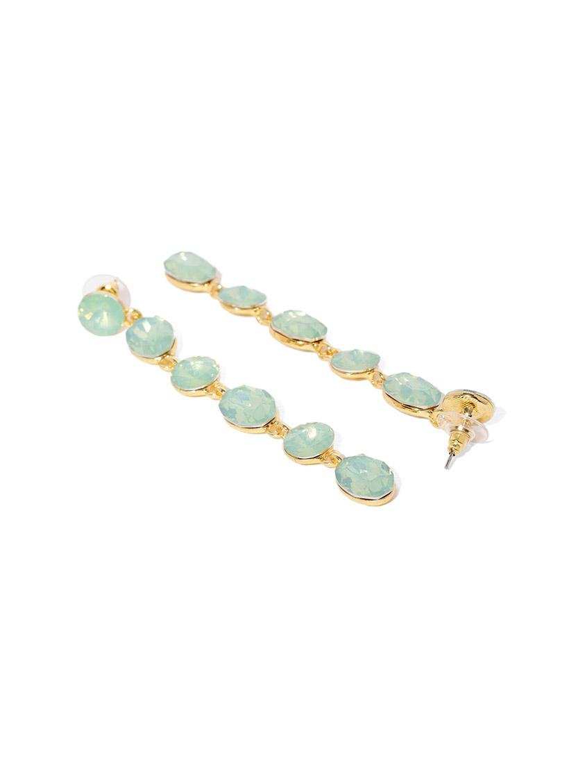 gold metal drop earring - 17397665 - Zoom Image - 2