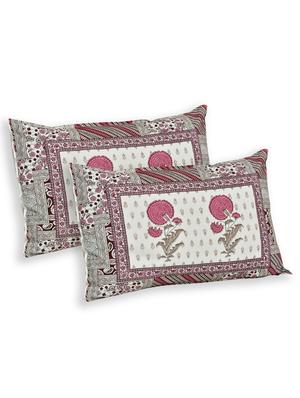 cotton jaipuri print king size bedsheet with 2 pillow covers - 17397738 - Standard Image - 2