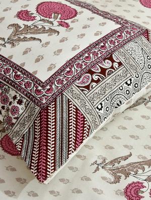 cotton jaipuri print king size bedsheet with 2 pillow covers - 17397738 - Standard Image - 3