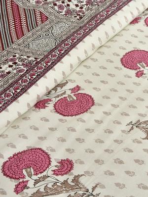 cotton jaipuri print king size bedsheet with 2 pillow covers - 17397738 - Standard Image - 5