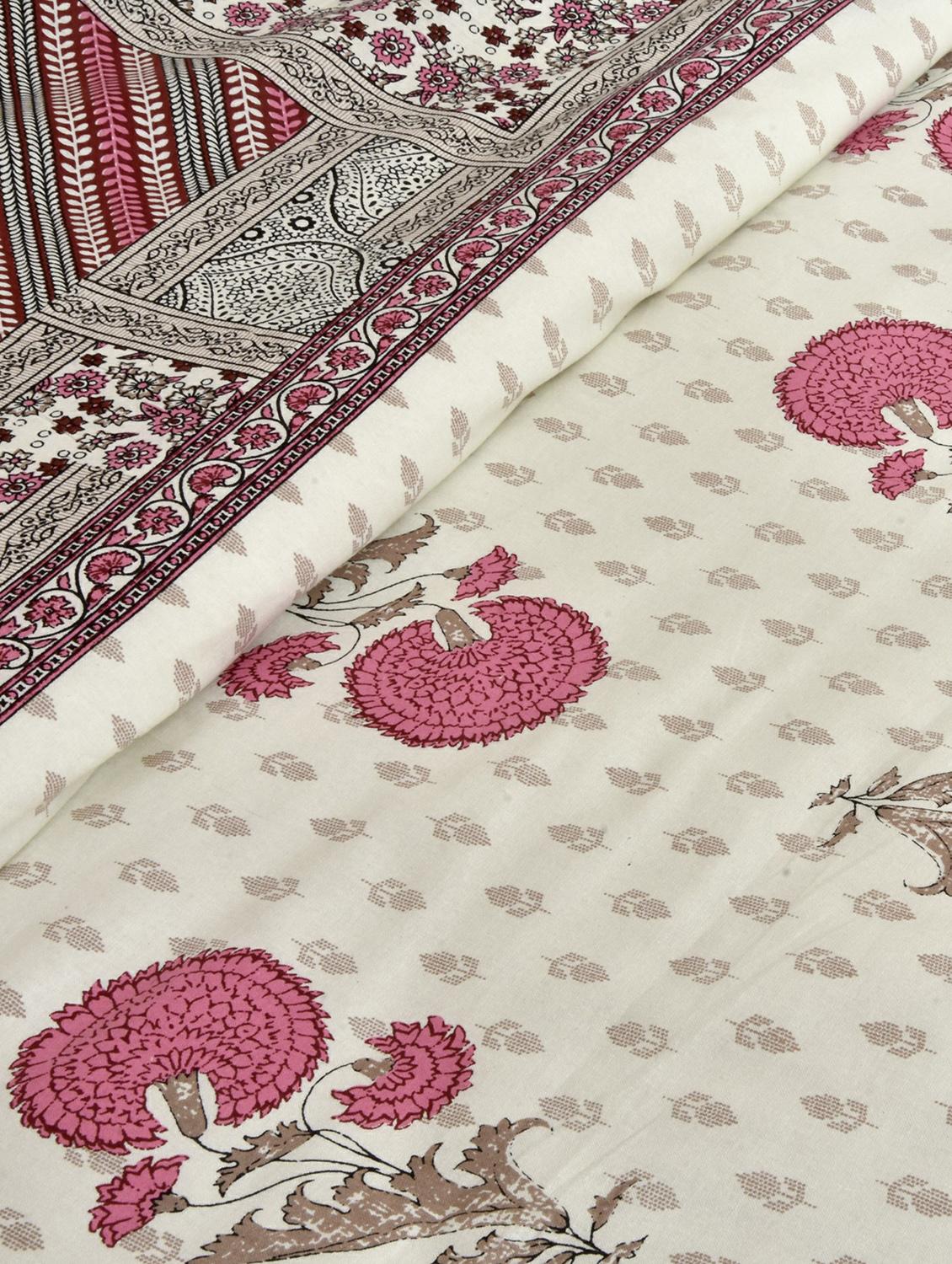 cotton jaipuri print king size bedsheet with 2 pillow covers - 17397738 - Zoom Image - 5