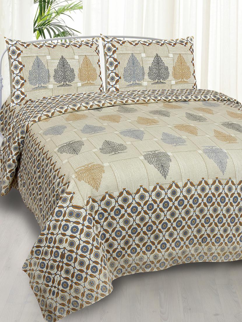 cotton jaipuri print king size bedsheet with 2 pillow covers - 17397743 - Zoom Image - 1