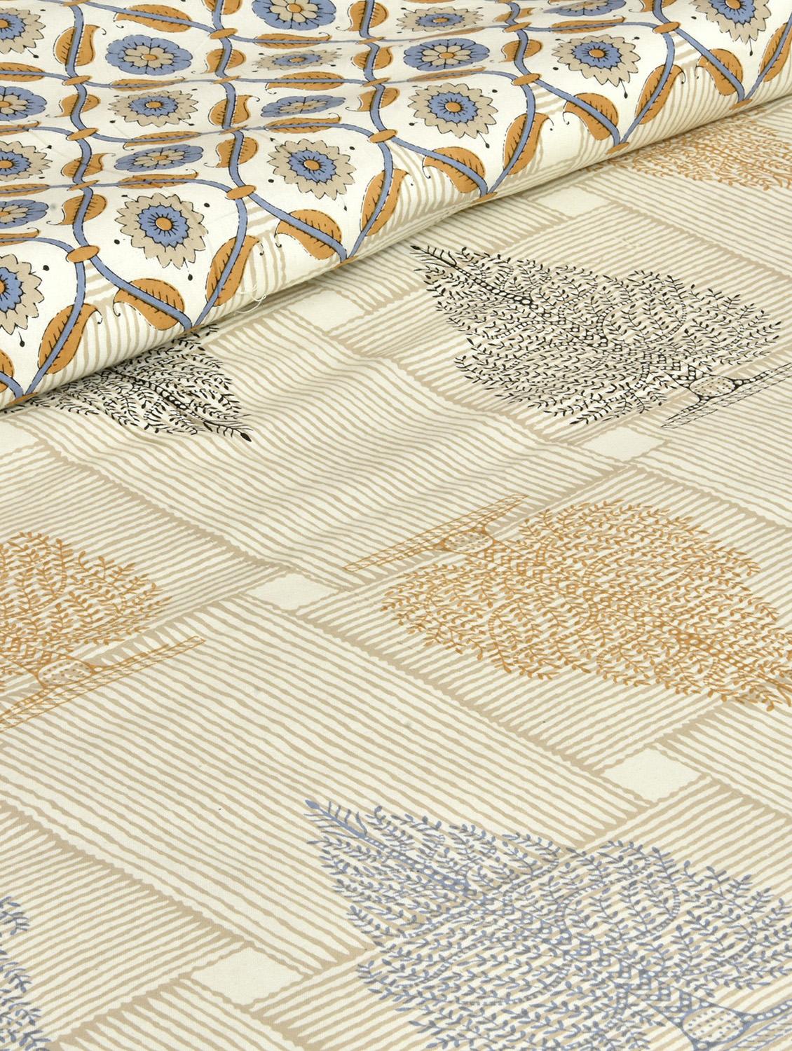 cotton jaipuri print king size bedsheet with 2 pillow covers - 17397743 - Zoom Image - 5