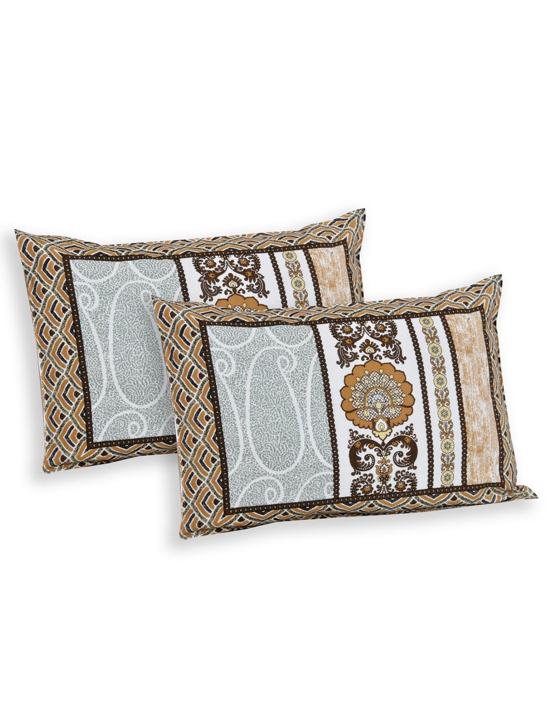 cotton jaipuri print king size bedsheet with 2 pillow covers - 17397747 - Zoom Image - 2