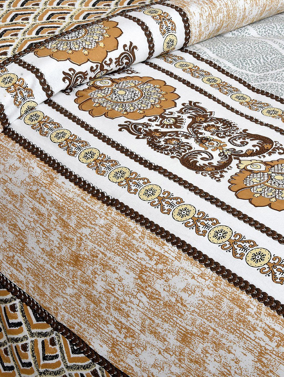 cotton jaipuri print king size bedsheet with 2 pillow covers - 17397747 - Zoom Image - 4