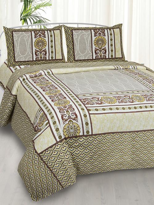 cotton jaipuri print king size bedsheet with 2 pillow covers - 17397749 - Standard Image - 1