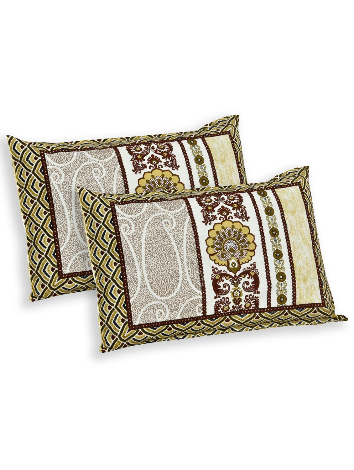 cotton jaipuri print king size bedsheet with 2 pillow covers - 17397749 - Zoom Image - 2