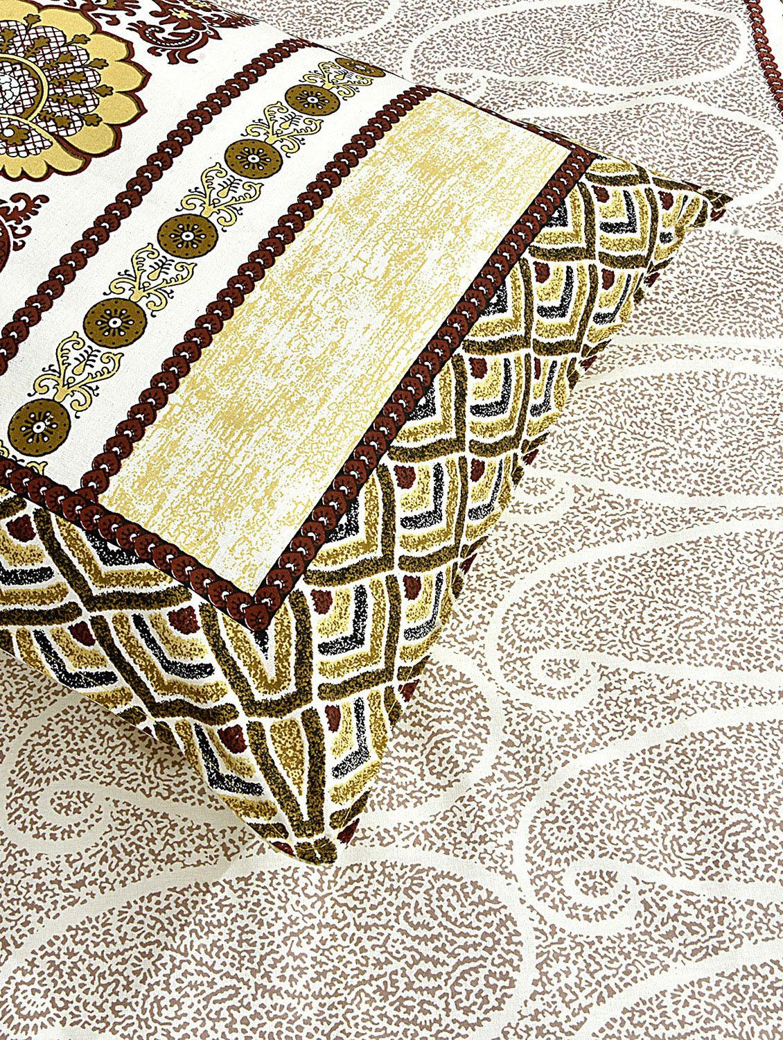 cotton jaipuri print king size bedsheet with 2 pillow covers - 17397749 - Zoom Image - 3