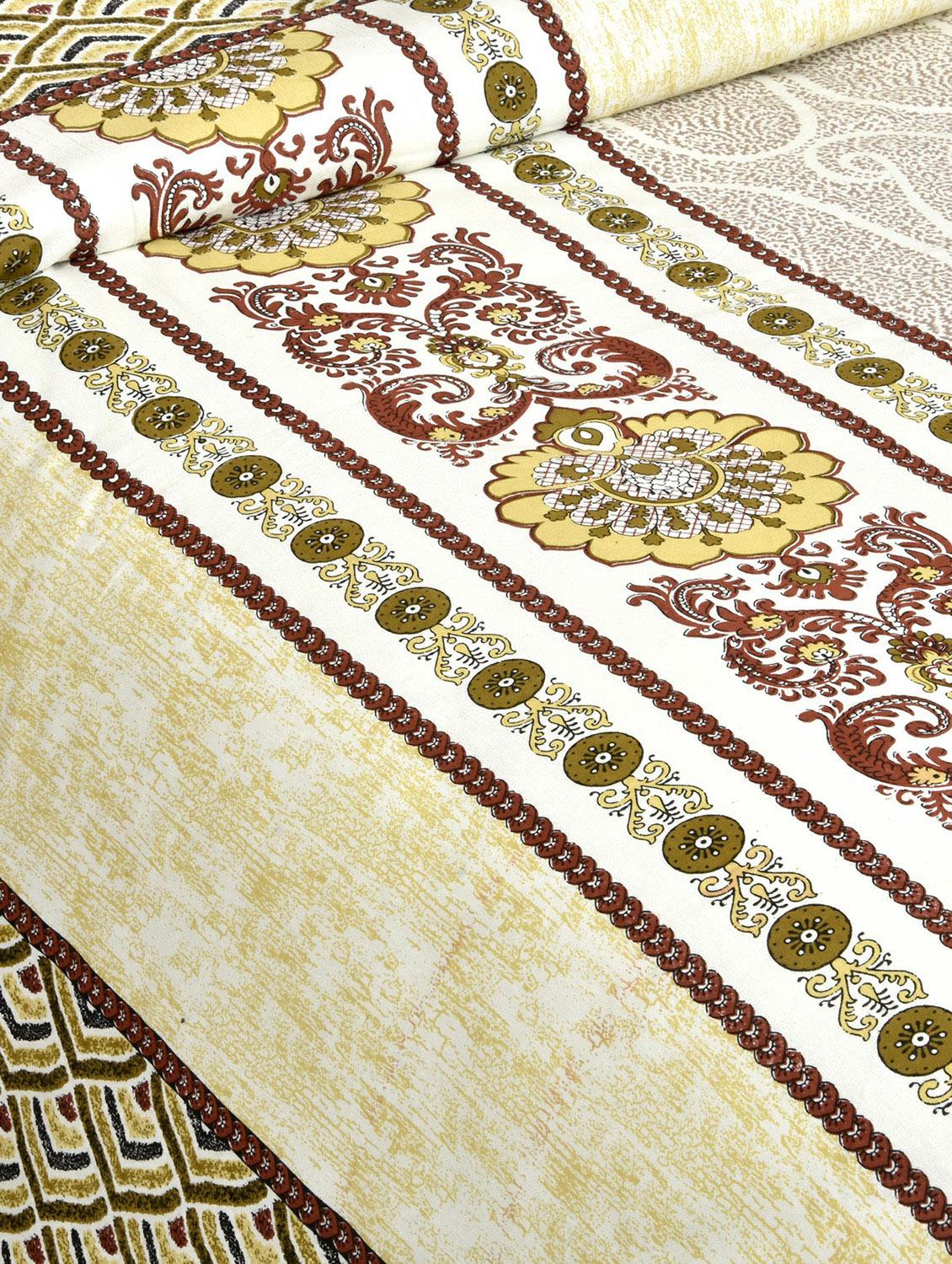 cotton jaipuri print king size bedsheet with 2 pillow covers - 17397749 - Zoom Image - 4